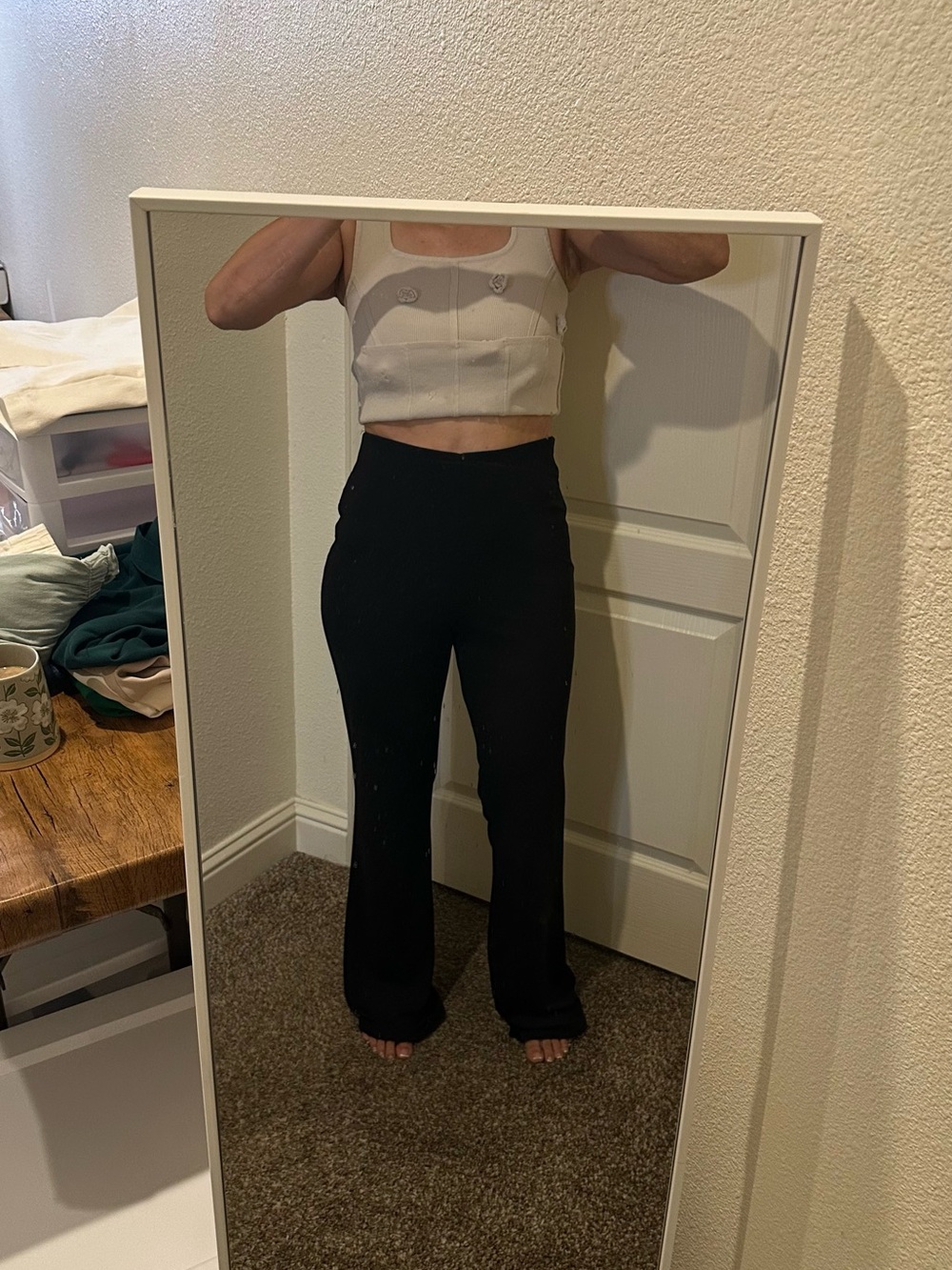 Truth Black Bootcut High-Waist Pants